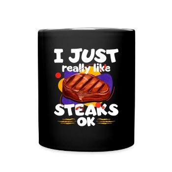 Steak - Tasse einfarbig - Schwarz - Vorne