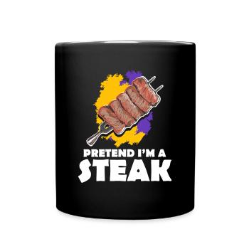 Steak - Tasse einfarbig - Schwarz - Vorne