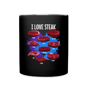 Steak - Tasse einfarbig - Schwarz - Vorne