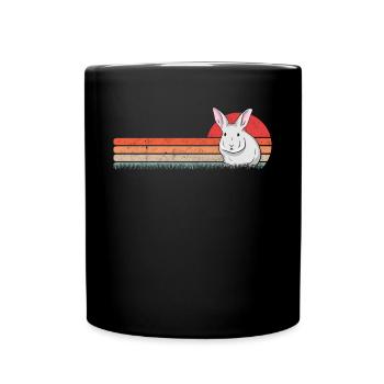 Lapin Rétro Lapin Lapin Vintage - Mug uni - noir - Devant
