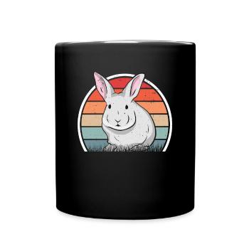 Lapin Rétro Lapin Lapin Vintage - Mug uni - noir - Devant