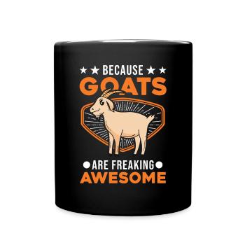 Ziege Ziegenhirte Geschenk - Tasse einfarbig - Schwarz - Vorne