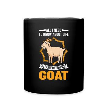 Ziegen Geschenk Ziegenwirt Ziege - Tasse einfarbig - Schwarz - Vorne