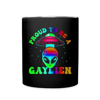 Gender Lesben, Schwule, Trans, Queer Regenbogen - Tasse einfarbig - Schwarz - Vorne