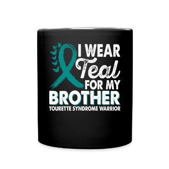Portez du sarcelle pour le Mois de la conscience - Mug uni - noir - Devant