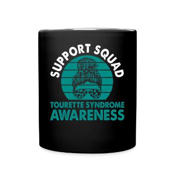 Support Squad Tourette Syndrome Awareness Month - Full Colour Mug - black - Front