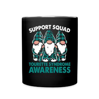 Support Squad Tourette Syndrome Awareness Month - Full Colour Mug - black - Front
