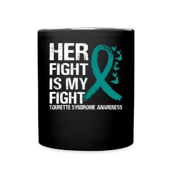 Ihr Kampf gegen Tourette Syndrom Awareness - Tasse einfarbig - Schwarz - Vorne