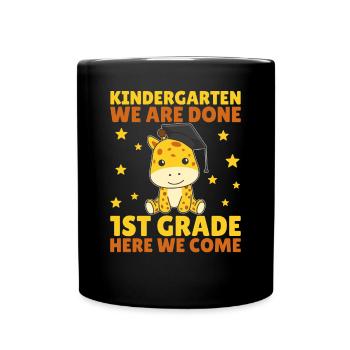 Kids Kindergarten graduate Giraffe 1st grade - Tasse einfarbig - Schwarz - Vorne