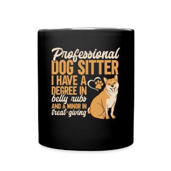 Haustierbetreuung Katze Hund Haustiersitter - Tasse einfarbig - Schwarz - Vorne