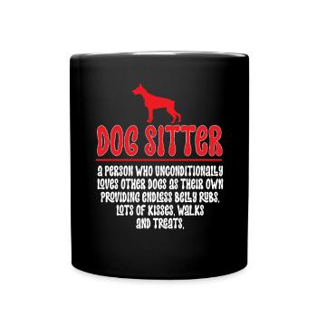 Haustierbetreuung Katze Hund Haustiersitter - Tasse einfarbig - Schwarz - Vorne
