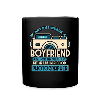 If Anyone Needs A Boyfriend Just For The Vacation - Full Colour Mug - black - Front