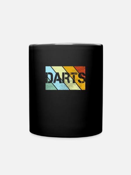 Darts Retro - Tasse einfarbig - Schwarz