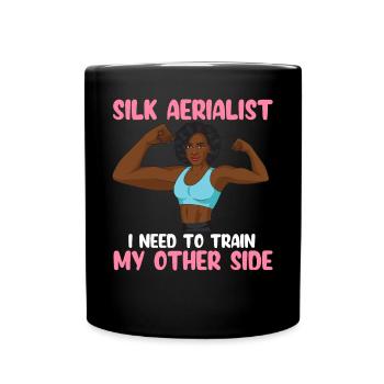 Air silk - Full Colour Mug - black - Front