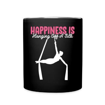 Aerial Silk Aerialist - Full Colour Mug - black - Front