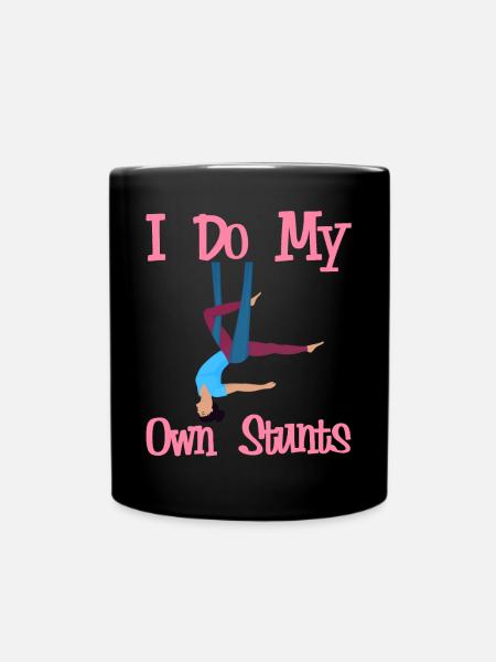 Aerial Silk Aerialist - Full Colour Mug - black