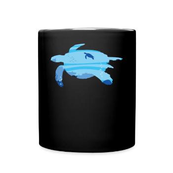 Sea Turtle Tortoise - Tasse einfarbig - Schwarz - Vorne