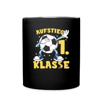 Aufstieg 1. Klasse - Tasse einfarbig - Schwarz - Vorne