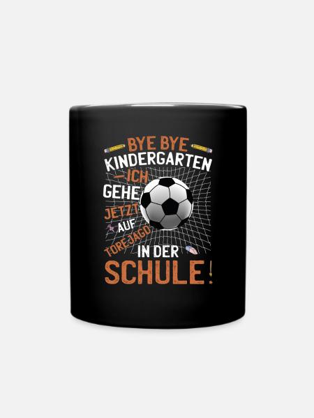 Kindergarten Grundschule Einschulung - Tasse einfarbig - Schwarz