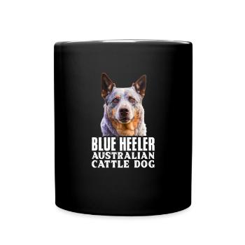 Australian Cattle Dog Hund Hunde Geschenk - Tasse einfarbig - Schwarz - Vorne