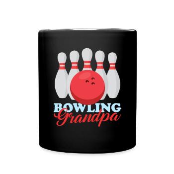 Bowling Grandpa Bowling Player Bowling Gift - Full Colour Mug - black - Front