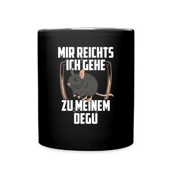 Gehe zu meinem Degu Nagetier Stauchratte - Tasse einfarbig - Schwarz - Vorne