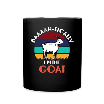 Baaaah-Sically Je suis la chèvre drôle de dicton - Mug uni - noir - Devant
