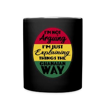 Funny Accra Ghana Saying - Full Colour Mug - black - Front