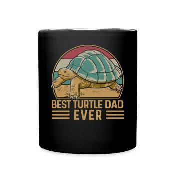 Tortue de mer Tortue Papa Rétro - Mug uni - noir - Devant