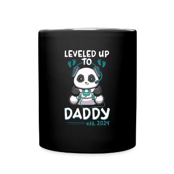 Leveled Up To Daddy 2024 Père en devenir - Mug uni - noir - Devant