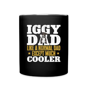 Italienischer Windspiel Windhund Hunde - Tasse einfarbig - Schwarz - Vorne