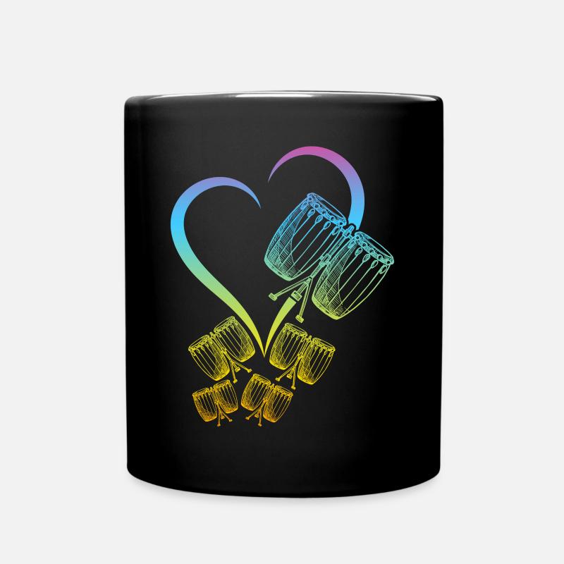 Conga Heart Conga Drum Conga Instruments - Tasse einfarbig - Schwarz
