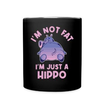 I'm Not Fat I'm Just A Hippo Lover - Full Colour Mug - black - Front