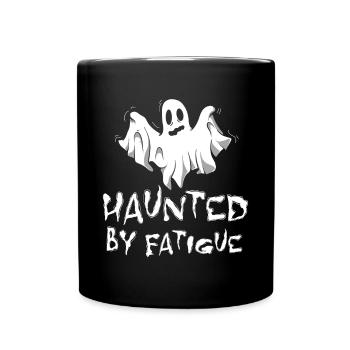 Happy Halloween Trick Or Treat Sleepy Ghost Horror - Tasse einfarbig - Schwarz - Vorne