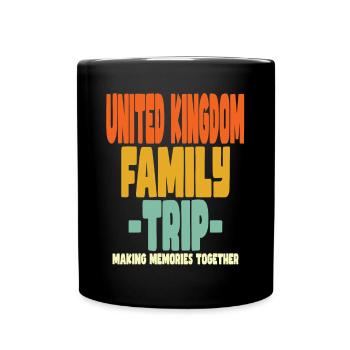 United Kingdom Family Trip Urlaub - Tasse einfarbig - Schwarz - Vorne