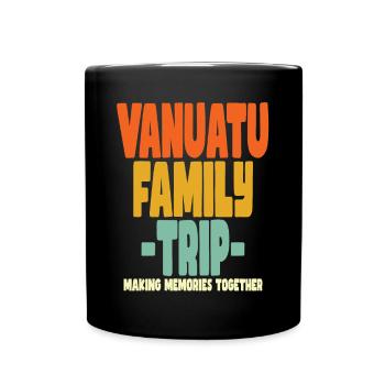 Vanuatu Family Trip Urlaub - Tasse einfarbig - Schwarz - Vorne