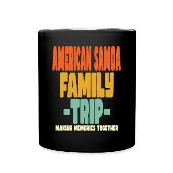 Vacances en famille aux Samoa américaines - Mug uni - noir - Devant