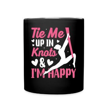 Aerial Silk Aerialist - Full Colour Mug - black - Front