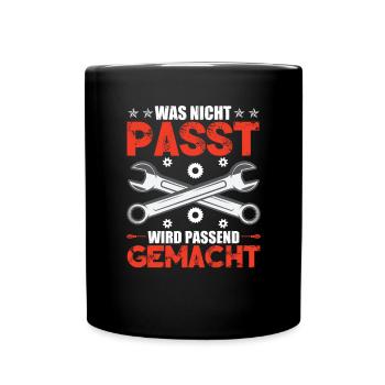 Automechaniker Werkstatt Auto Humor - Tasse einfarbig - Schwarz - Vorne