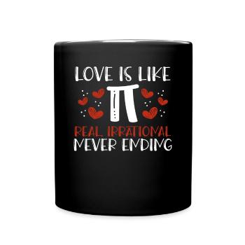 L’amour est comme Pi - Mug uni - noir - Devant