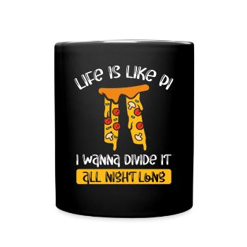 La vie est comme Pi - Mug uni - noir - Devant