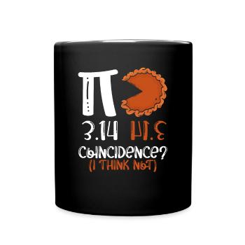 Pi est comme un gâteau - Mug uni - noir - Devant