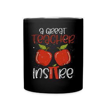 Ein Großartiger Lehrer, Der Inspiriert - Tasse einfarbig - Schwarz - Vorne