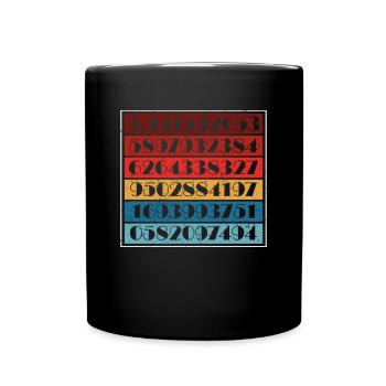 Nombres Pi en couleur - Mug uni - noir - Devant