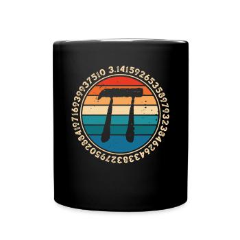 Nombres Pi dans un cercle - Mug uni - noir - Devant