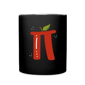 Pi comme une pomme rouge - Mug uni - noir - Devant