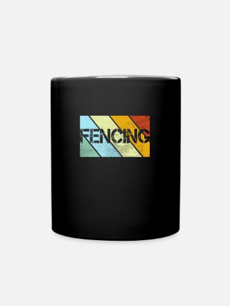 Fechten Retro - Tasse einfarbig - Schwarz