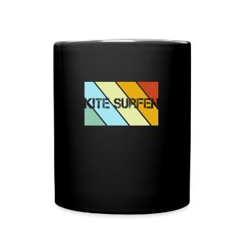 Kite surf Rétro - Mug uni - noir - Devant