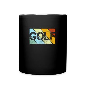 Golf Retro - Full Colour Mug - black - Front