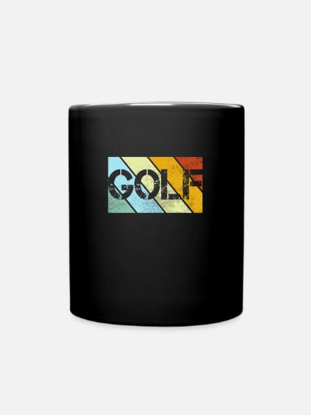 Golf Retro - Tasse einfarbig - Schwarz